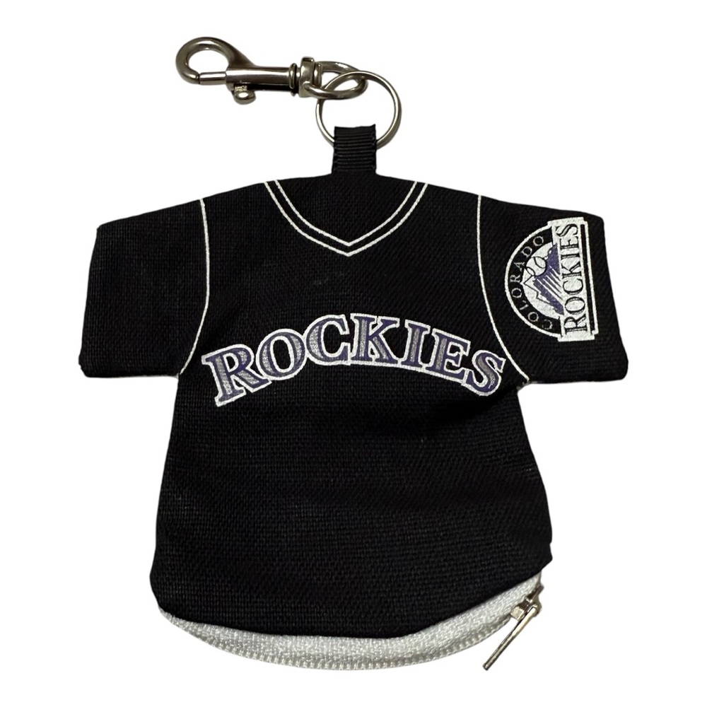 MLB Colorado Rockies Baseball Team Shirt Mini Jersey Keychain Coin Purse